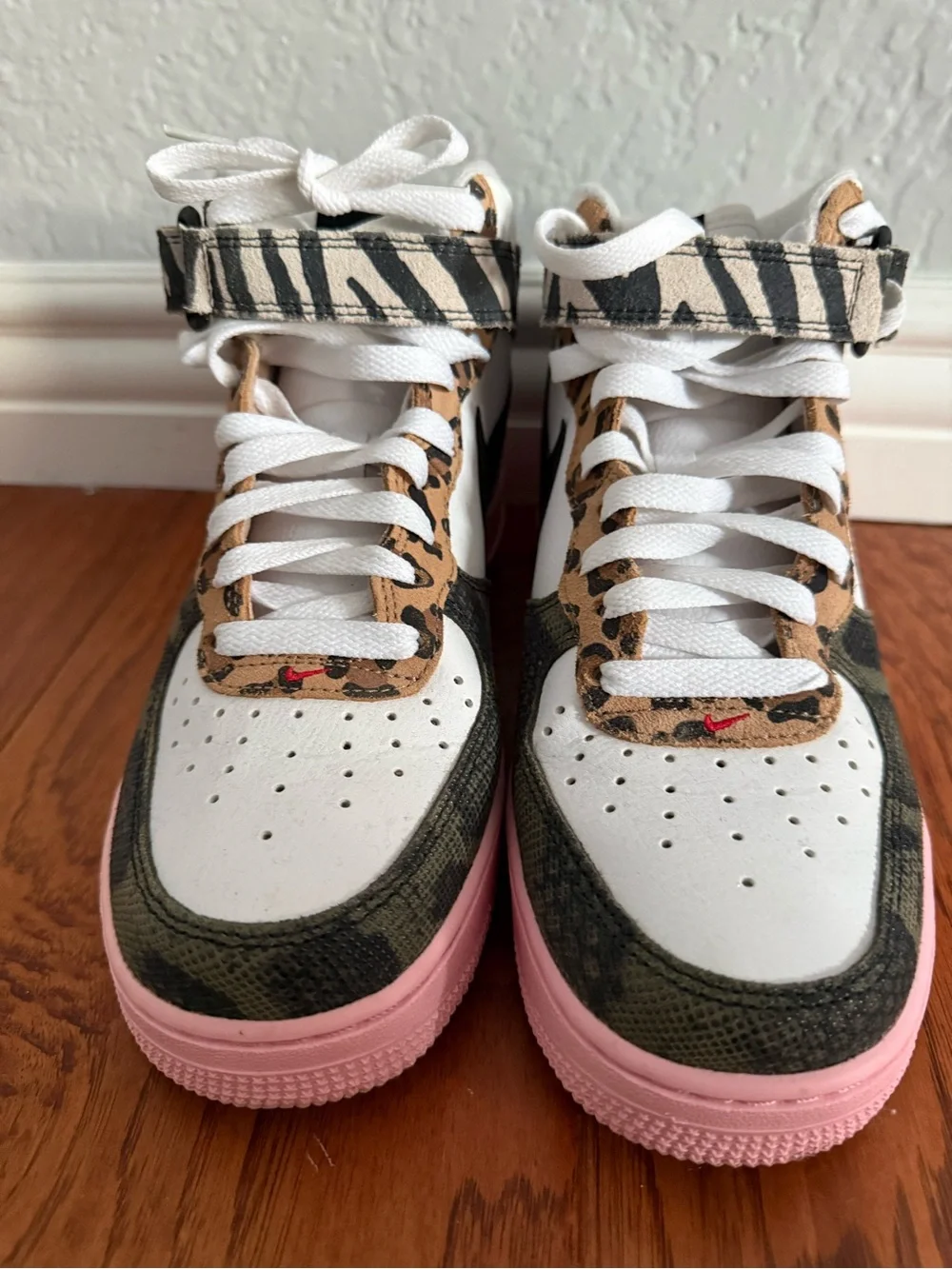 Nike Airforce 1 high tops- animal print size 8 women